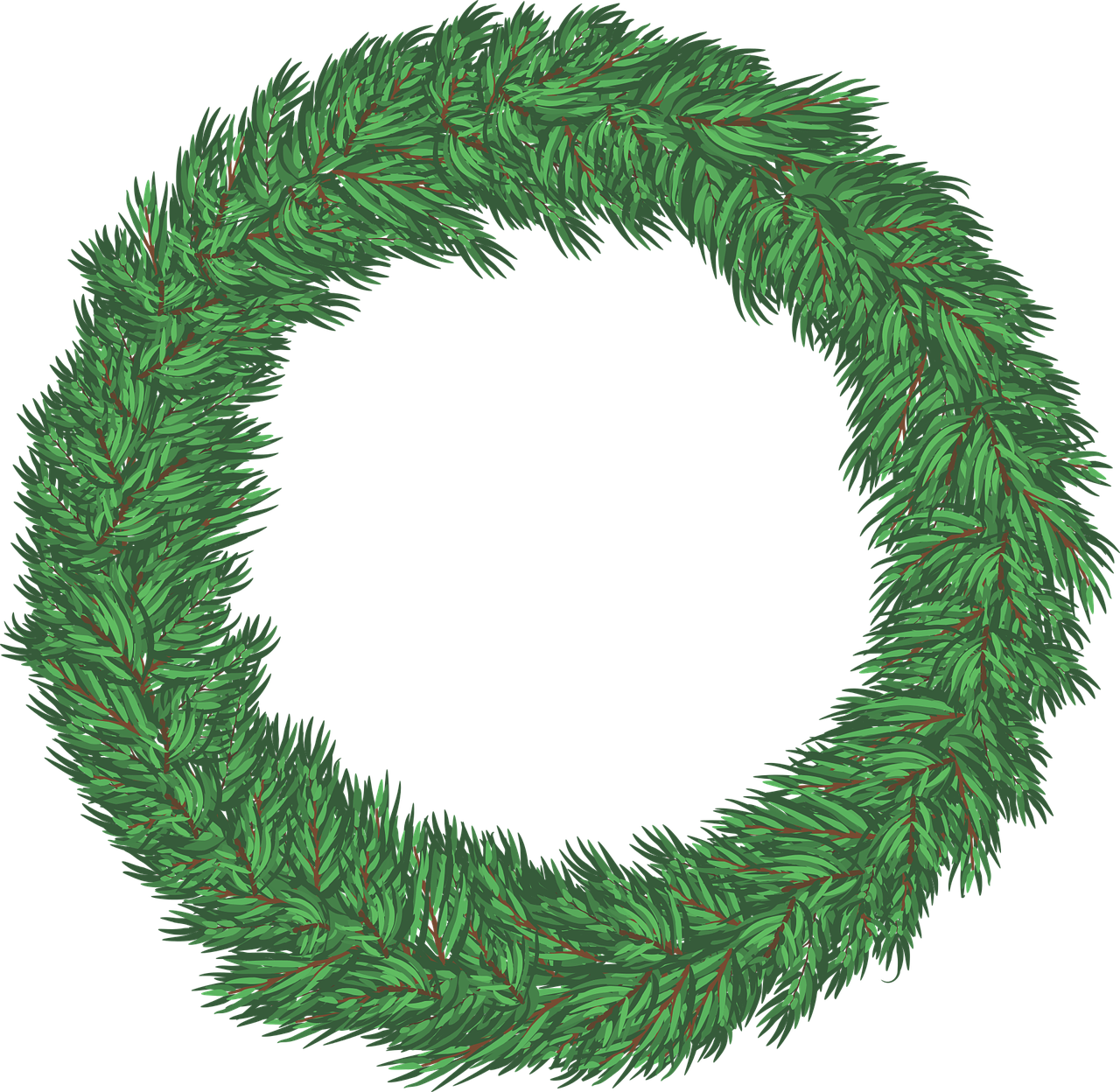 Wreath-1586815 1280 - Corona Verde De Navidad (1280x1248), Png Download