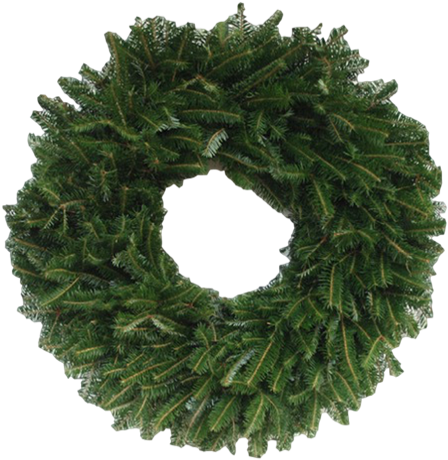 12″ Balsam Wreath Plain $20 - Christmas Wreaths With Pine Cones And Red Berries (480x480), Png Download