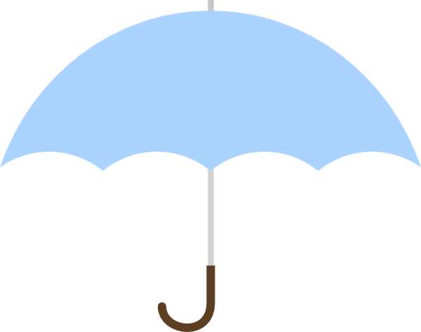 Baby Clipart Umbrella - Blue Umbrella Clip Art (600x473), Png Download