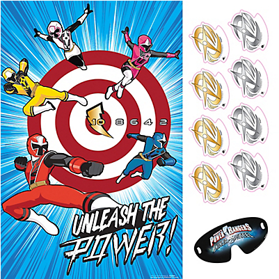 Power Rangers Ninja Steel Party Game Poster Birthday - Power Ranger Ninja Steel Invitations (400x544), Png Download