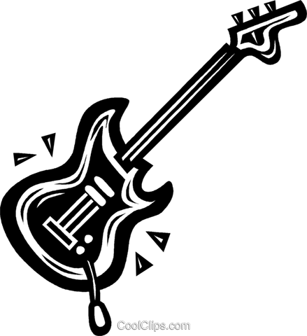 Guitarra Eléctrica Libres De Derechos Ilustraciones - Clip Art Blue Guitar (439x480), Png Download