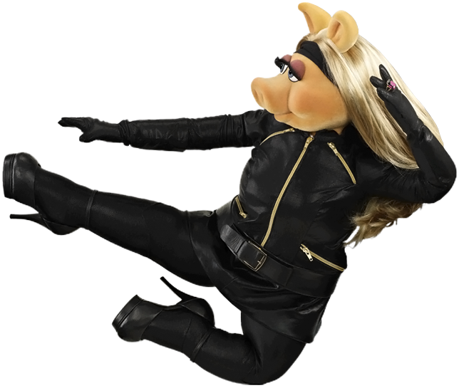 Meetthemuppets - Com-piggykick - Muppets Miss Piggy Karate (644x545), Png Download