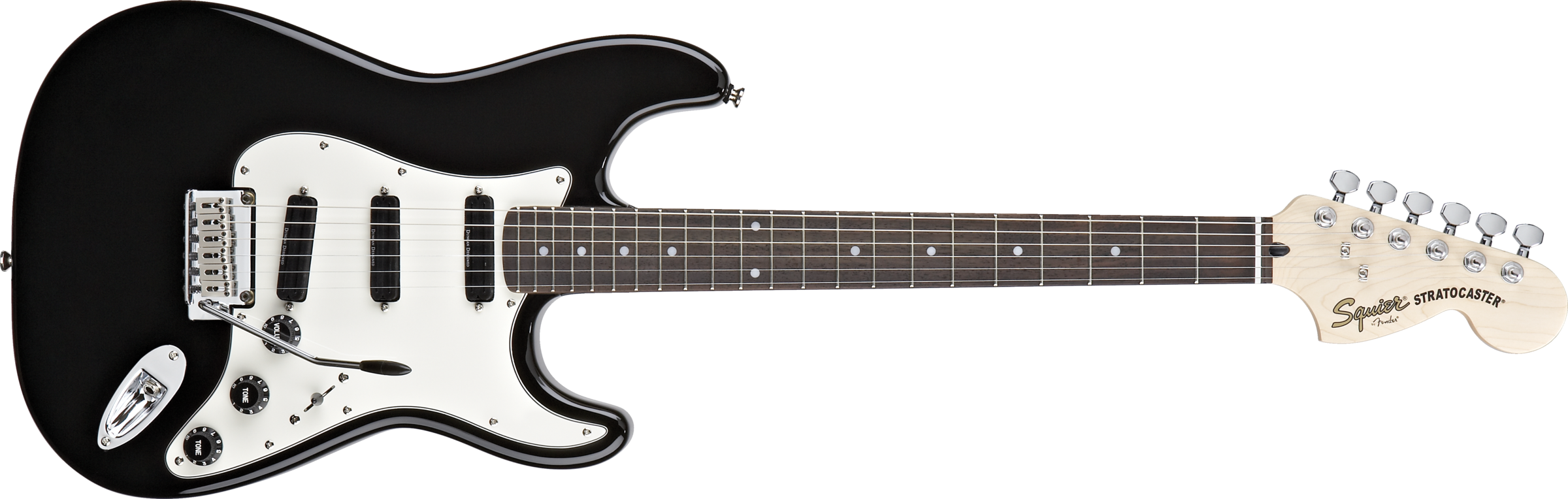 Versátil Y De Alto Rendimiento, La Guitarra Deluxe - Fender Squier Deluxe Hot Rails Strat Electric Guitar (2400x764), Png Download