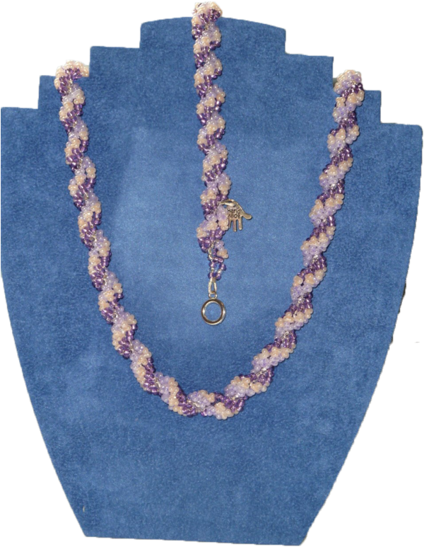 Lavendar Spiral Necklace And Bracelet - Chain (600x800), Png Download