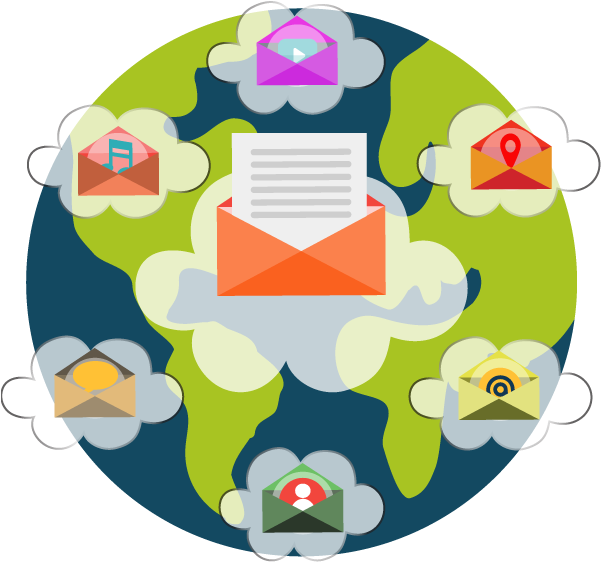 Email Magazine Clouds - Magazine (600x600), Png Download