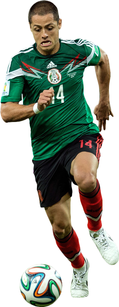 Javier “chicharito” Hernandez Render - توقيت مباراة البرازيل والمكسيك (682x1024), Png Download