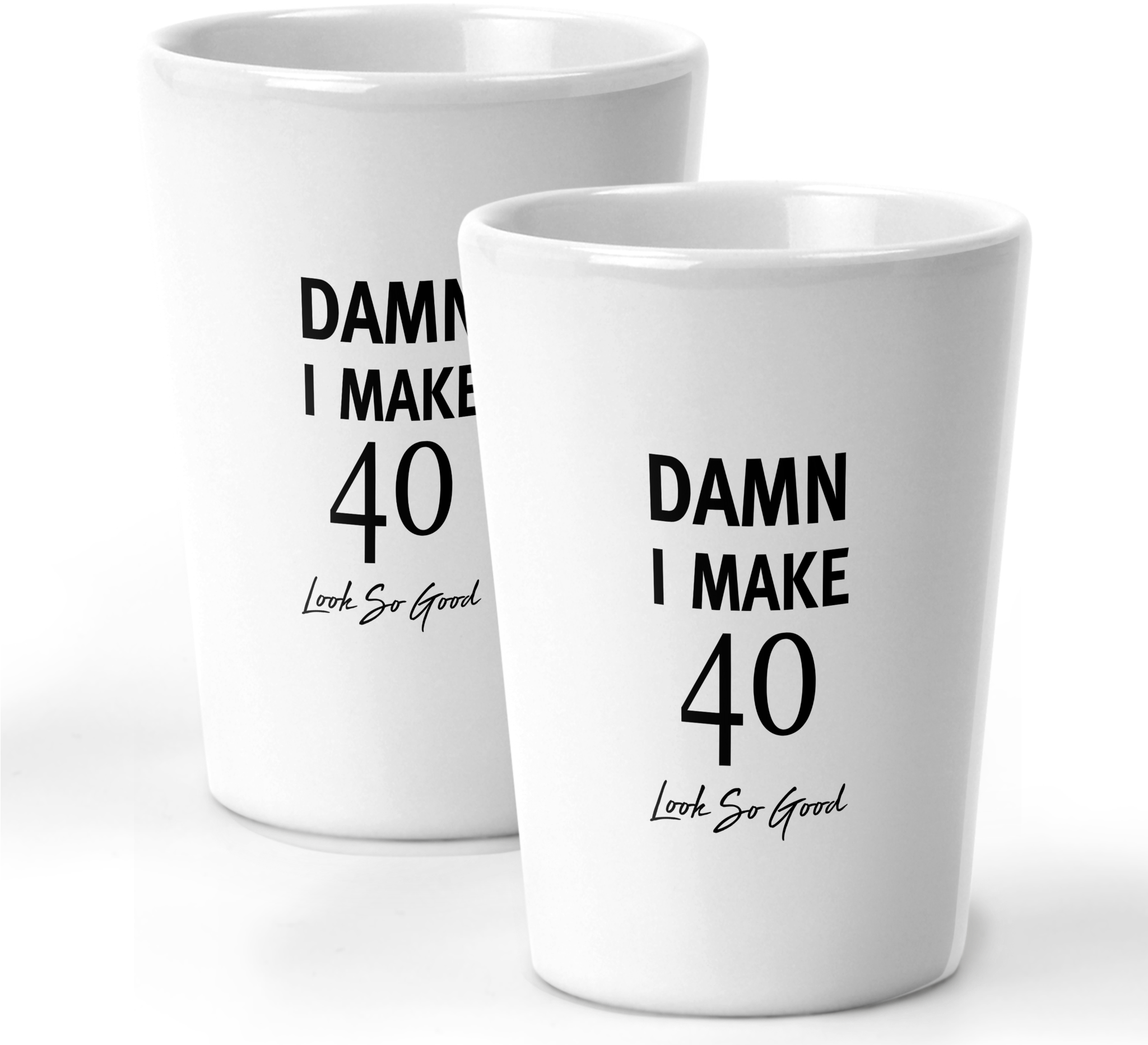 40th Birthday Pair Of Shot Glasses, 40th Birthday Gift, - Birthday (2048x2133), Png Download