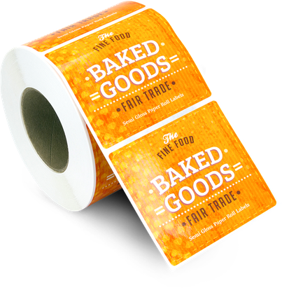 Our Self-adhesive Roll Labels / Stickers Product Is - Roll Of Square Stickers (403x411), Png Download