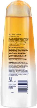 Dove Radiant Shine Shampoo 12 Oz - Dove Advanced Hair Series Shampoo (459x460), Png Download