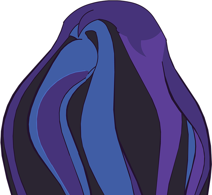 Avatar Look Hair Back Raven Default - Illustration (943x662), Png Download
