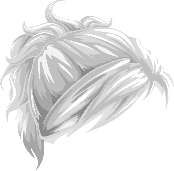 How To Set Use Avatar Vanity Hair Wavy Tieback Ponytail - White Ponytail Png (600x591), Png Download