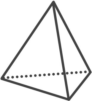 Starting Tetrahedron - Tetrahedron (346x368), Png Download