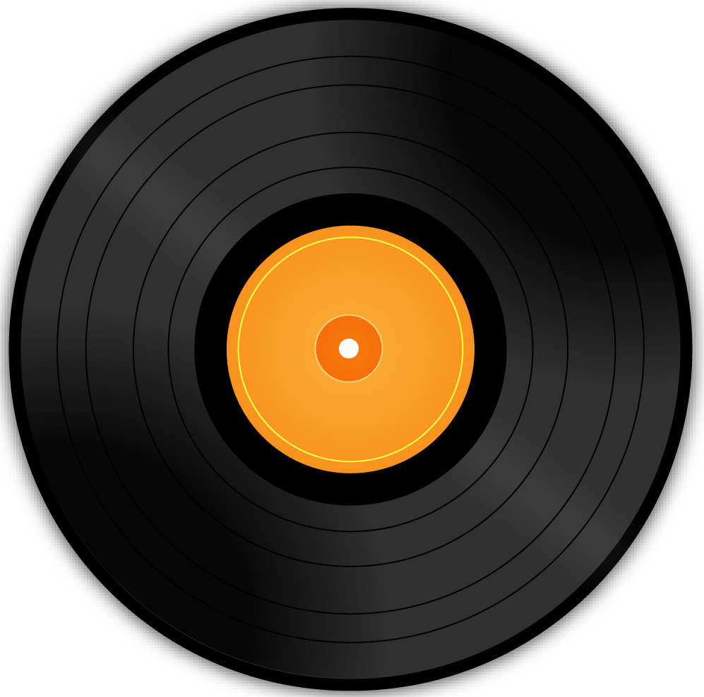 Dj Disk Png - Orange Clip Art (997x988), Png Download