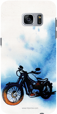 Mobile Case For Samsung Galaxy S7 Bike Canvas - Mobile Phone (500x500), Png Download