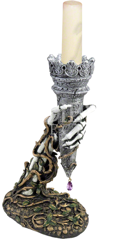 Light Of Asrael Candle Holder - Resin Skeleton Hand Candelabra (850x850), Png Download