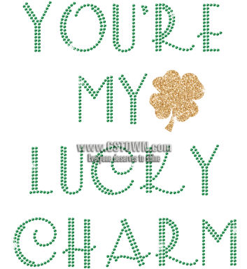 Customize Letter You Are My Lucky Charm Rhinestone - Design (450x450), Png Download