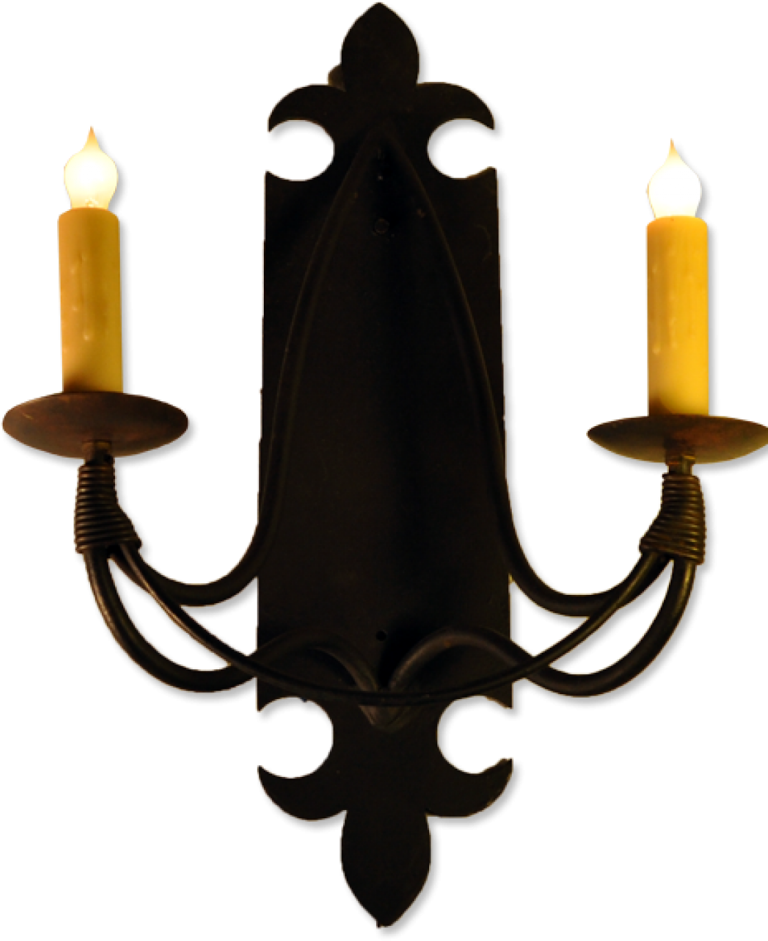 Wrought Iron Sconces Sconces Bevolo Gas Electric Lighting - Candle Sconce Png (1200x1421), Png Download