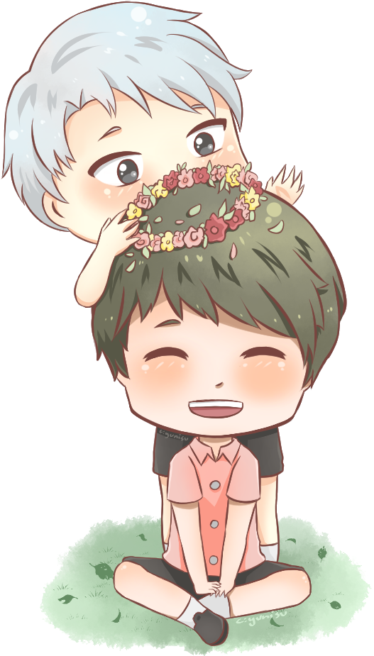 Bts Namjin Fanart Cute (594x958), Png Download