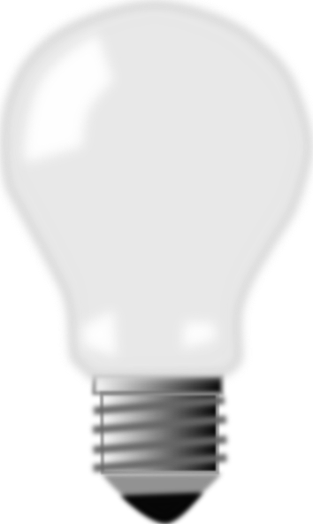 Free Vector Light Bulb Clip Art - Incandescent Light Bulb (354x592), Png Download