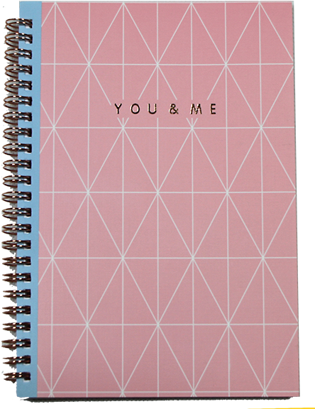 Pink Notebook A5 Spiral Bound - Transparent Cute Notebook Png (476x586), Png Download