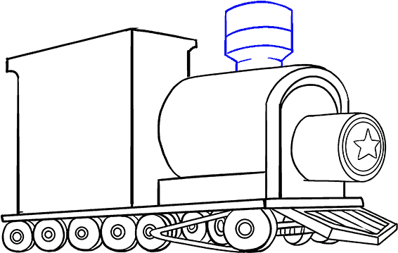 How To Draw Train - Drawing (678x600), Png Download