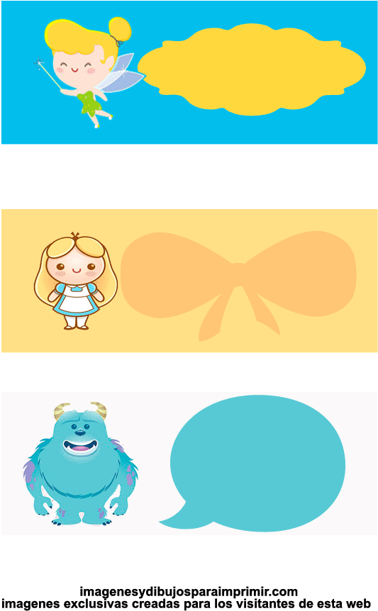 Etiquetas Para Regalos De Cumpleaños De Disney-imagenes - Drawing (595x925), Png Download