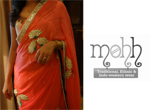 Georgette Fancy Gota Sarees - Gota (500x367), Png Download