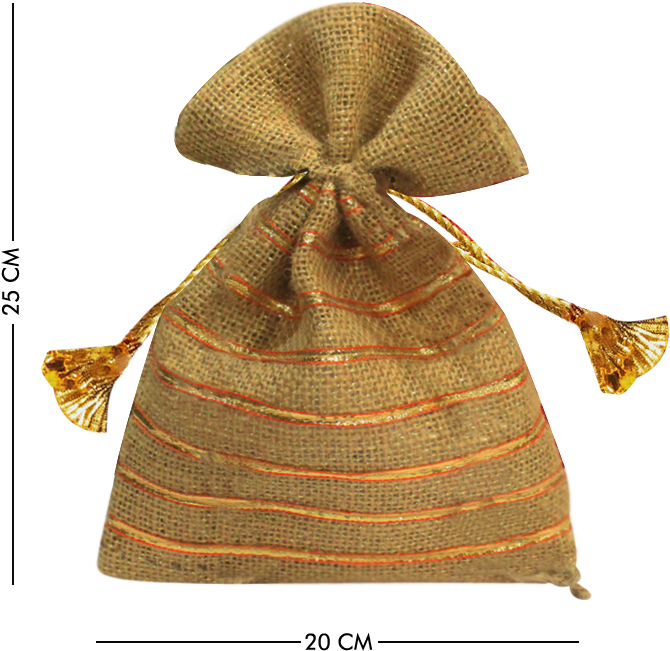 Jute Big Gota Pouches Natural - Hoodie (840x909), Png Download