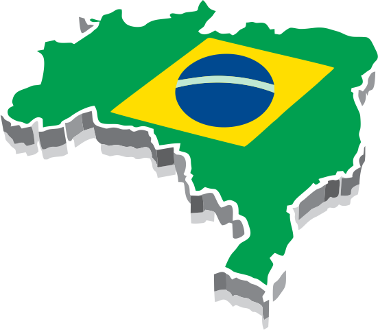 Mapa Do Brasil - Brasil Na Lata Do Lixo (551x481), Png Download