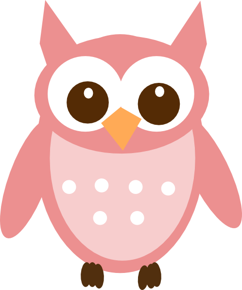 Rose Pink Owl Clip Art Vector Online Royalty Free - Transparent Background Owl Clipart (498x595), Png Download