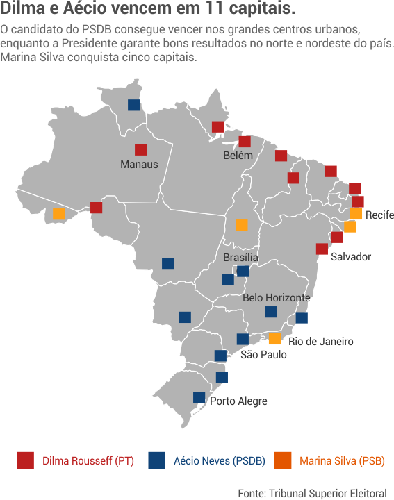 Mesmo Vencendo Em Apenas Dois Estados, A Candidata - Mapa Brasil Capitais Png (567x720), Png Download
