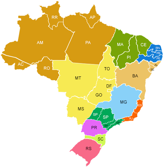 Mapa Do Brasil - Brazil Election Map 2018 (800x600), Png Download