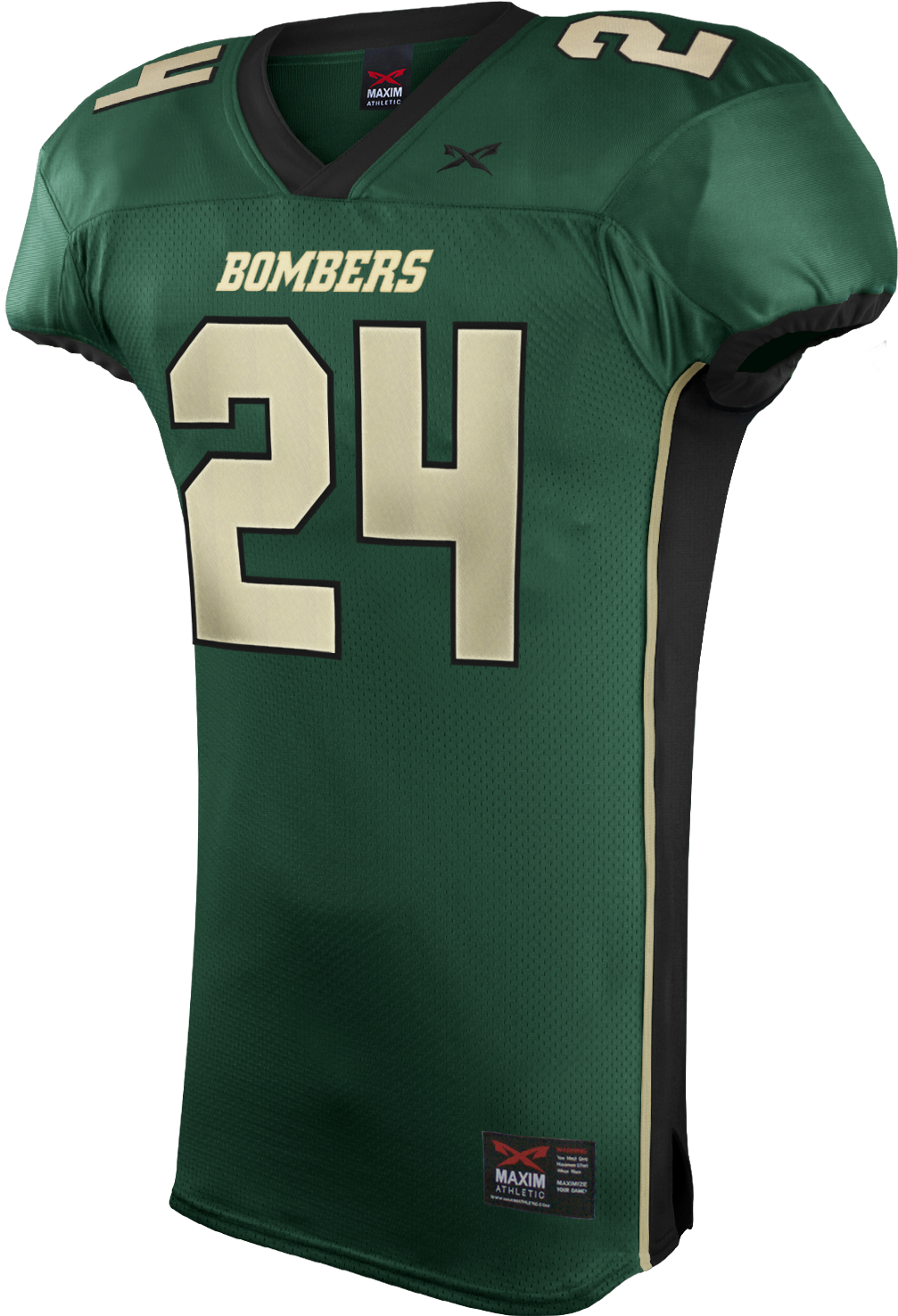 Bomber Football Jersey - Green Hornets Football Jerseys (1200x1500), Png Download