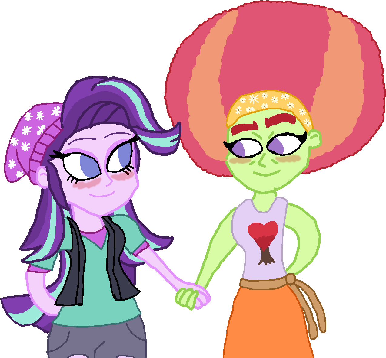 Afros Images Starlight Glimmer With Afro Tree Hugger - Wallpaper (1556x1229), Png Download