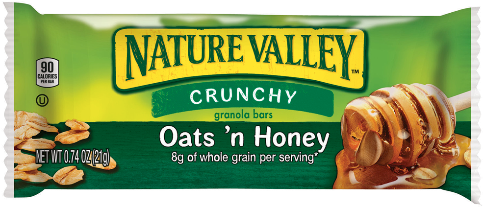 Healthy Office Snacks, Nature Valley Oats 'n Honey - Nature Valley Granola Bar (1000x439), Png Download