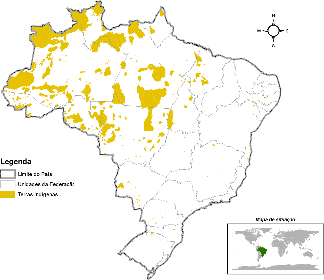 Terras Indígenas Do Brasil - Indigenous Territory (1284x1209), Png Download