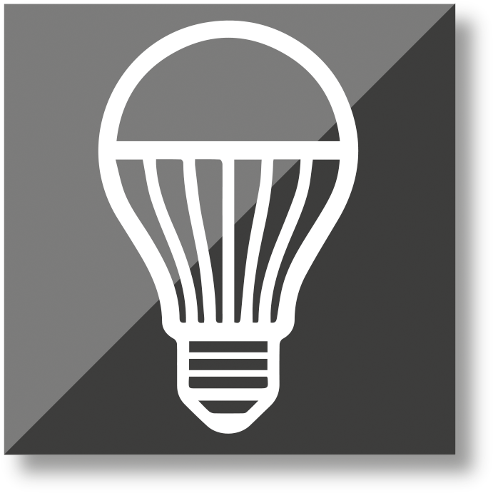 Washing Machine Icon, Led Light Bulb Icon - Led Bulb Icon Png (691x691), Png Download