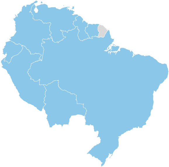 The Project Will Be Developed In 8 Countries That Form - South America Map Png (686x667), Png Download