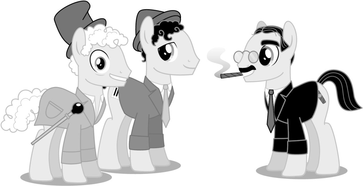 Larsurus, Chico Marx, Groucho Marx, Harpo Marx, Marx - Mlp Groucho Marx (1280x654), Png Download