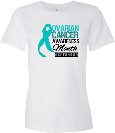Ovarian Cancer Ribbon Awareness Month Shirts - Wear Pink For My Nana Bib (480x480), Png Download