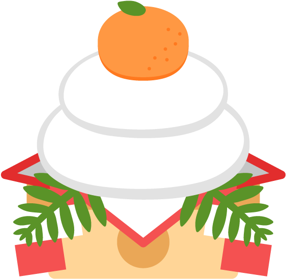 Japanese New Year Round Rice Cake Free Png And Vector - Kagami Mochi (640x640), Png Download