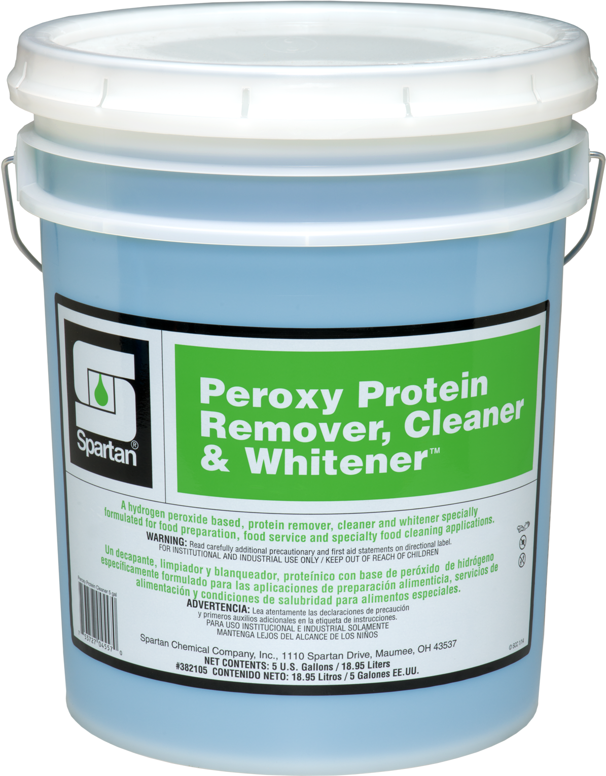 382105 Peroxy Protein Remover Cleaner And Whitener - Spartan Clothesline Fresh Fabric Softener 6 - 5 Gal. (1365x1911), Png Download
