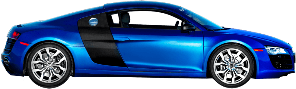 Audi Clipart Fast Car - Side On Car Png (1066x295), Png Download