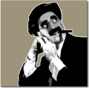“no Piense Mal De Mí, Señorita - Groucho Marx (370x340), Png Download