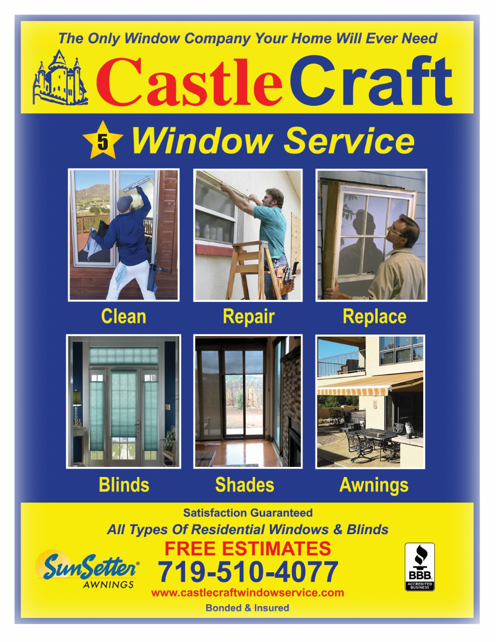 Castle Craft Window Service Is A Complete, Full Service - Better Business Bureau (989x1280), Png Download