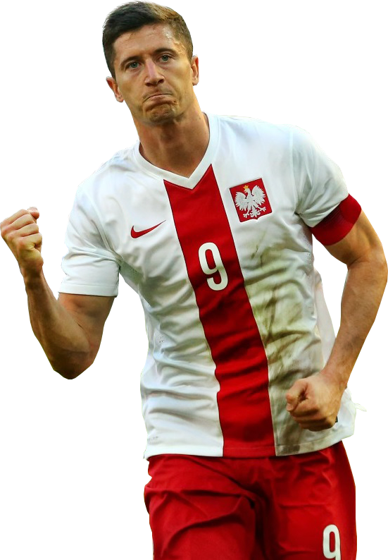 Robert Lewandowski Render - Player (551x794), Png Download