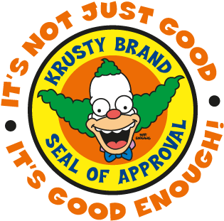 The Simpsons Vector Logo - Krusty The Clown Sticker (400x400), Png Download