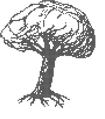 Pixel Tree - Illustration (350x450), Png Download