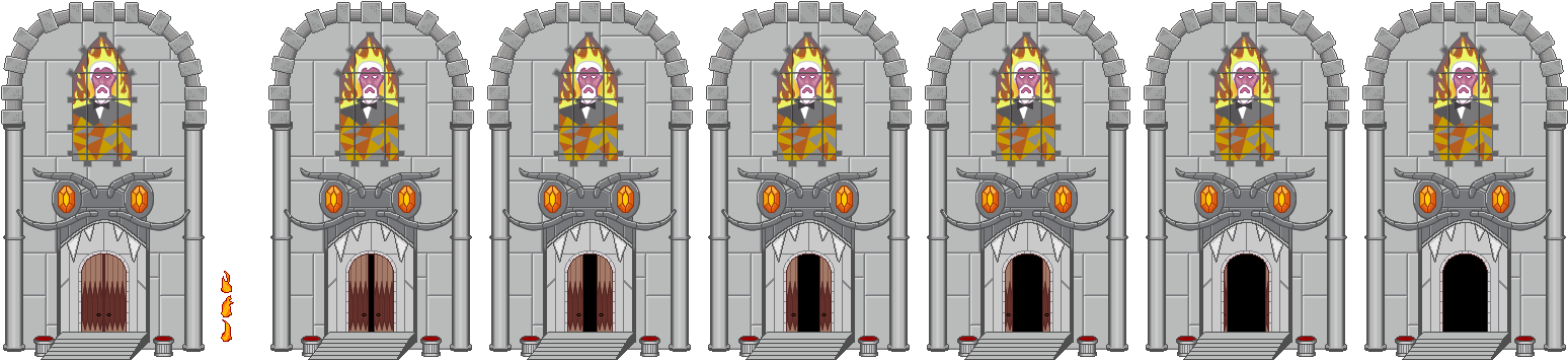 I Included All The Animation From The Episode - Sprite Castle Window (1547x361), Png Download