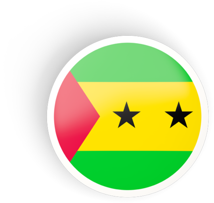 Sao Tome And Principe Flag Circle (640x480), Png Download